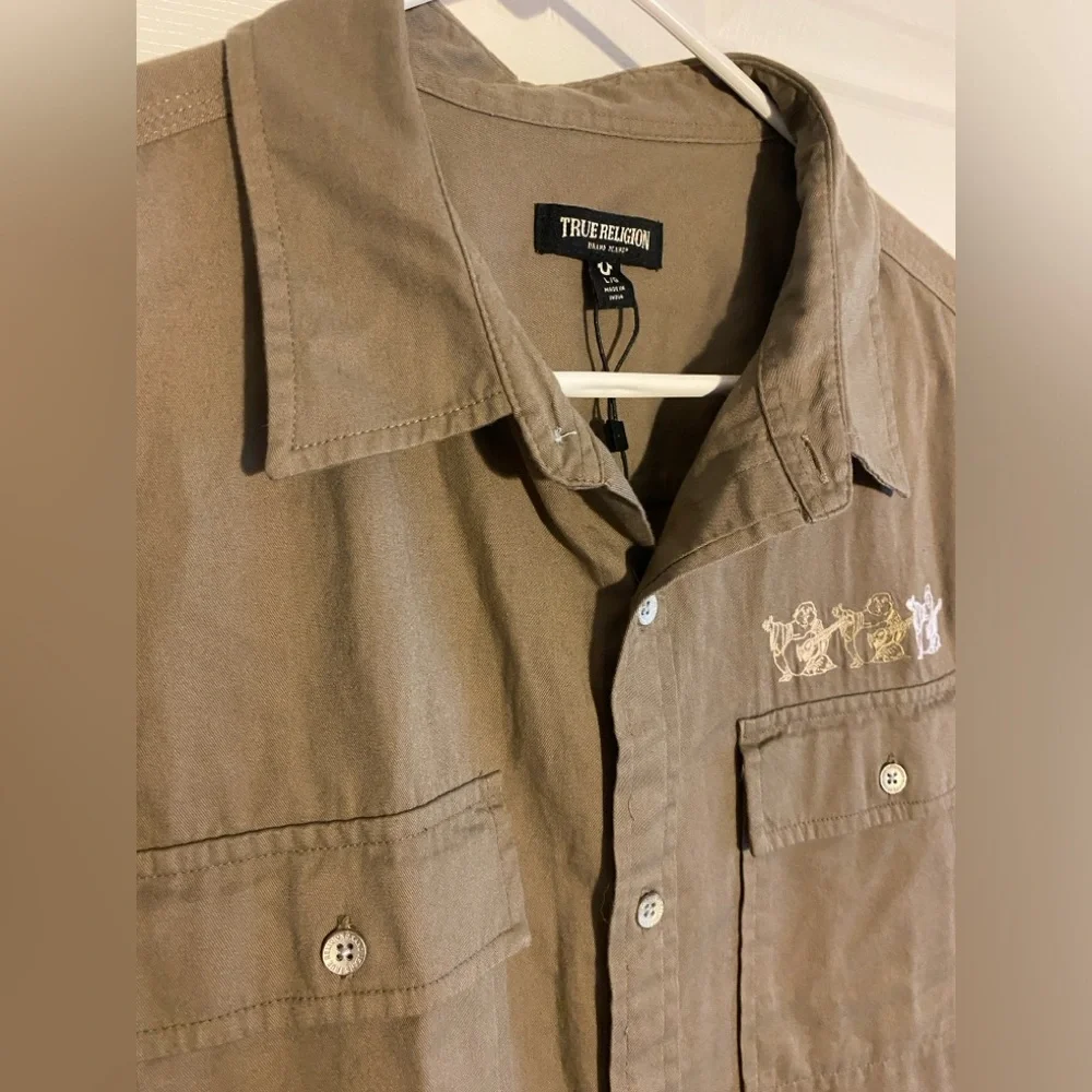 True Religion Embroidered Button Up